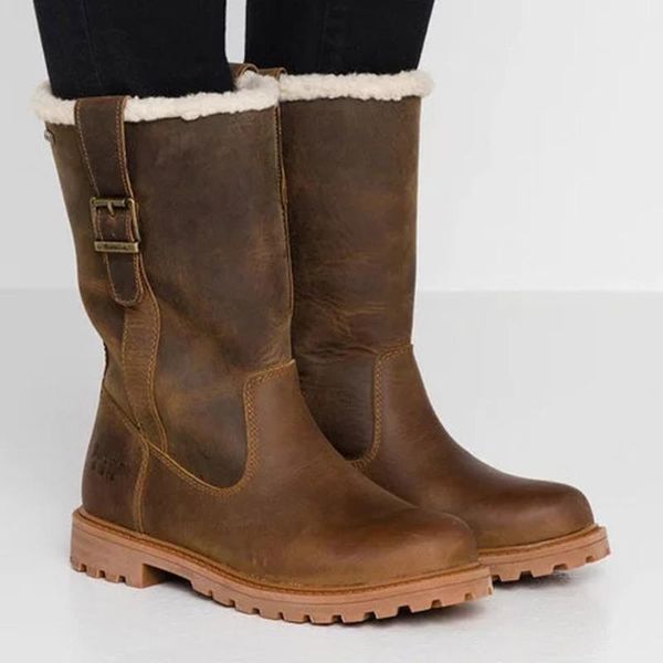 

boots women winter snow 2021 fashion style high-shoes casual woman waterproof warm female plus size, Black