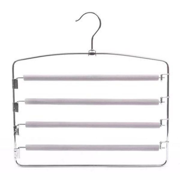 

laundry bags 5 layers stainless steel trousers hanger s-type anti-slip magic pants closet belt holder multifunction rack saving space