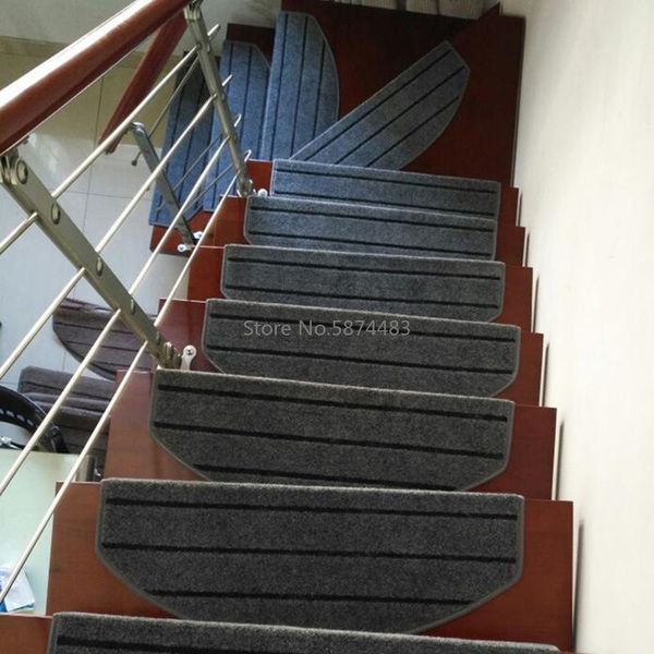 

carpets 15pcs/set stairs mat non-slip adhesive carpet stair treads mats pads staircase step rug protection cover home decor