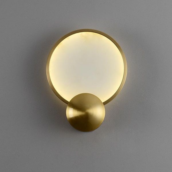 

wall lamp marble copper modern chinese style living room simple aisle background decoration bedroom bedside