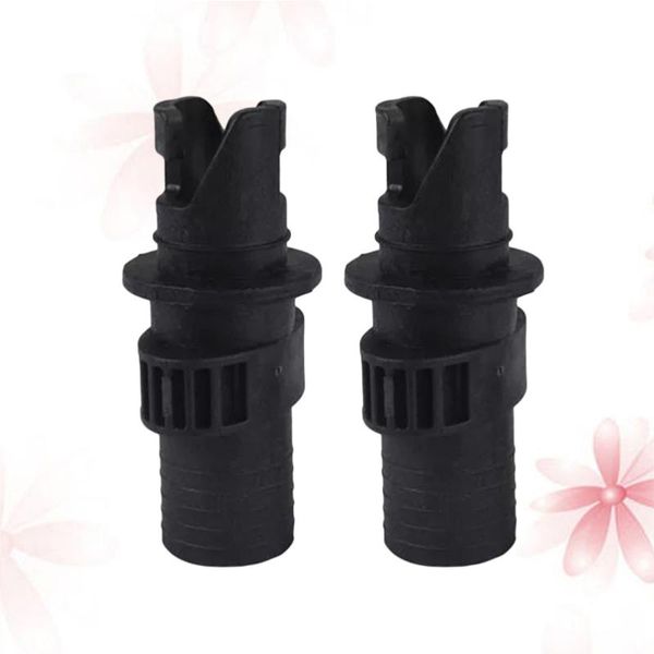 

bike pumps 2pcs rubber boat air connector inflatable adapter(black)