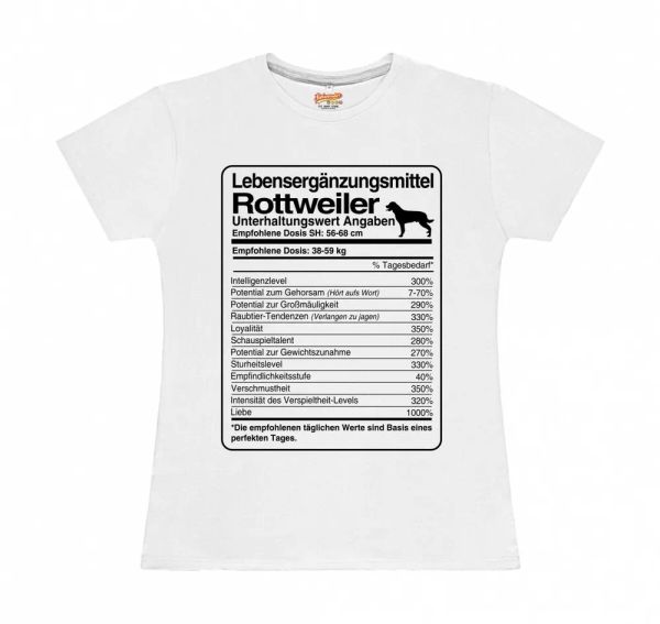 

t-shirt womens dose rottweiler life supplements by siviwonder, White;black