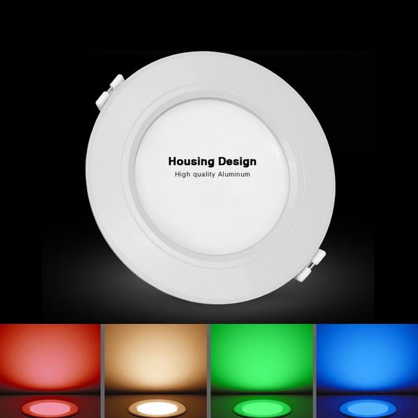 

downlights original mi light 6w rgb+cct led downlight ac86-265v remote wifi control ultra thin panel lamp with driver