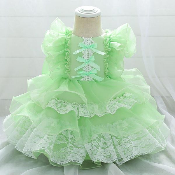 

easter clothing 2021 spring summer infant baby cake dresses children's for girls princess girl clothes girl's1, Red;yellow