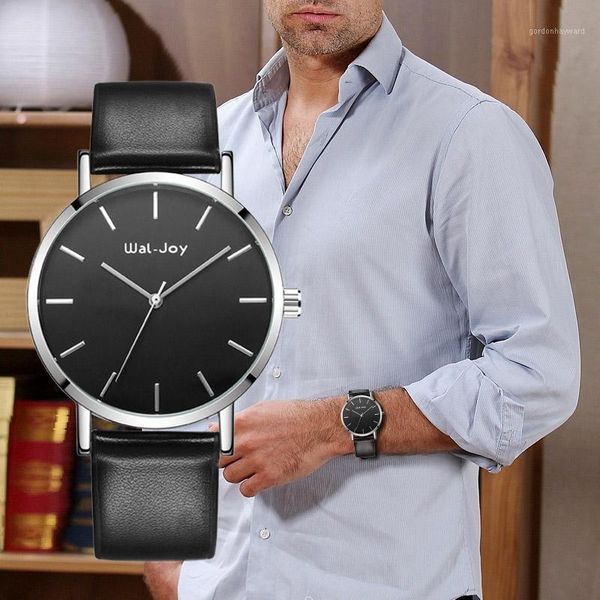 

wj-6494 men brand sport date analog quartz wristwatch fashion casual leather watch simple business luxury male relogio masculino wristwatche, Slivery;brown