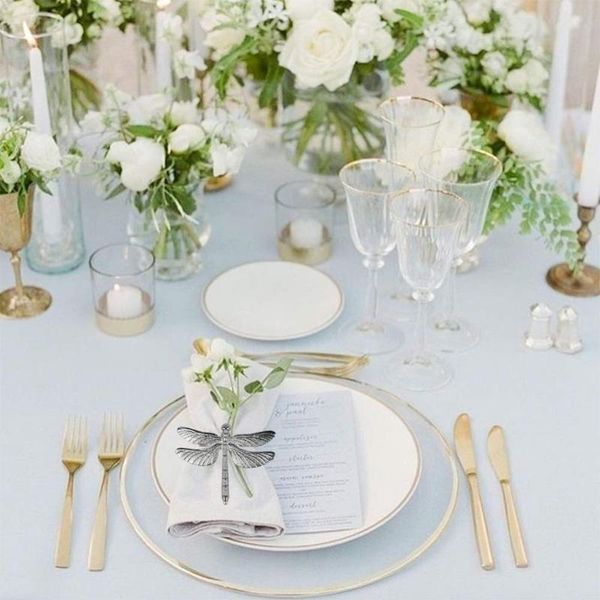 

pcs dragonfly napkin rings, buckle silver ring for el weddi n1ha rings