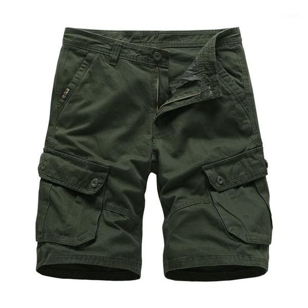 

mens cargo shorts 2021 brand army military tactical men cotton loose work casual short pants drop men's, White;black