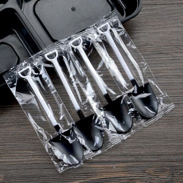 

disposable flatware 80 pcs ice cream spoons shovel-shaped dessert pp cakes fruit