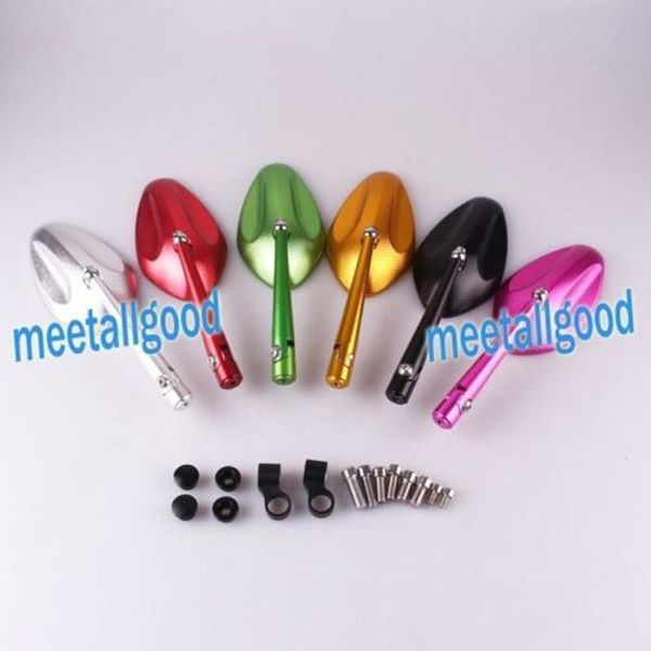 

motorcycle mirrors rear view side rearview wing set fits universal motorbikes replacement parts cool leaf style pair