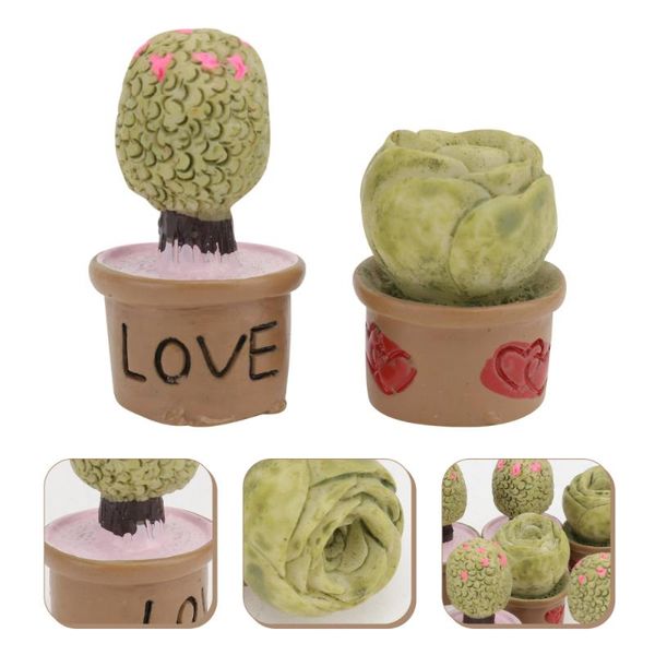 

cartoon simulated succulent plants mini small bonsai decor (2 styles) decorative flowers & wreaths