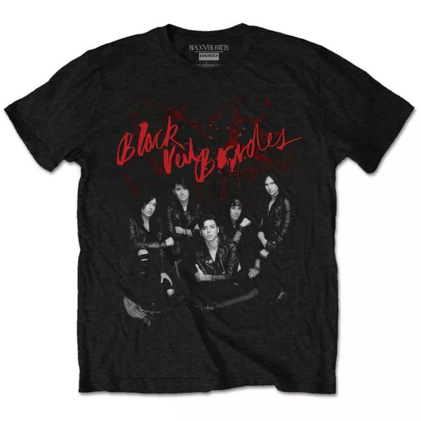 

black veil brides wounded official t-shirt men unisex, White;black