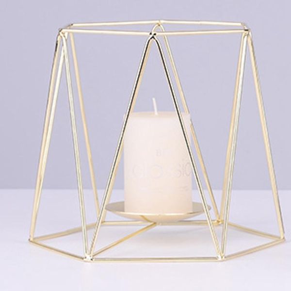 

nordic light luxury rose gold candle cup, golden iron holder, wedding decoration ornaments, large holders