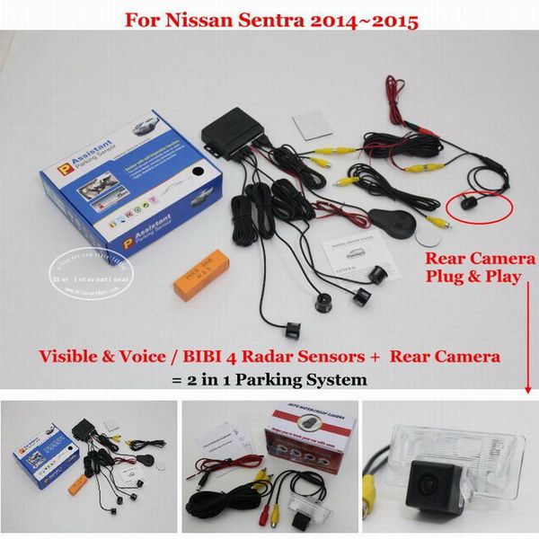 

car rear view cameras& parking sensors for sentra 2014~2021 sensor reverse rearview back up camera auto alarm system