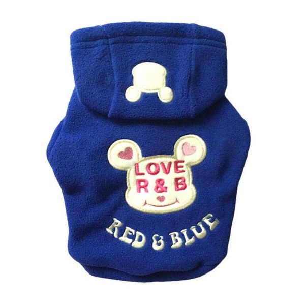 

dog apparel soft pet clothes fleece cartoon embroidery pets clothing autumn/winter