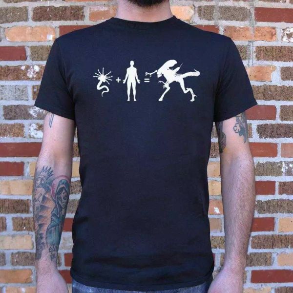 

alien arithmetic t-shirt | short sleeve graphic tee, White;black