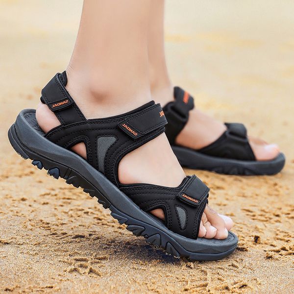 

selling mens womens trainers sport large size cross-border sandals summer beach shoes casual sandal slippers youth trendy breathable fashion, Black
