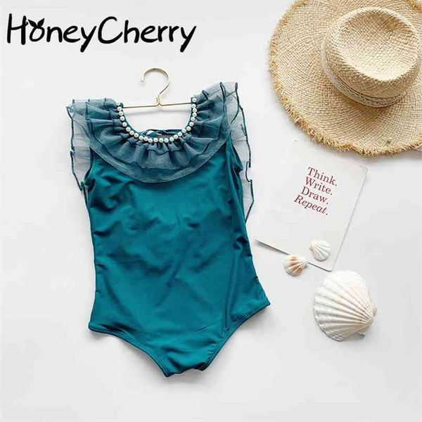 

kid's swimwear girls' summer clothing baby girl swimsuit suit fashion 210702, Blue