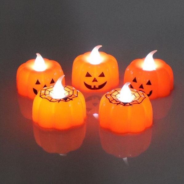 Decorações de festa de Halloween conduziu a abóbora eletrônica luzes atmosfera decoração brinquedos brilhantes squash vela luz crianças brinquedo presente