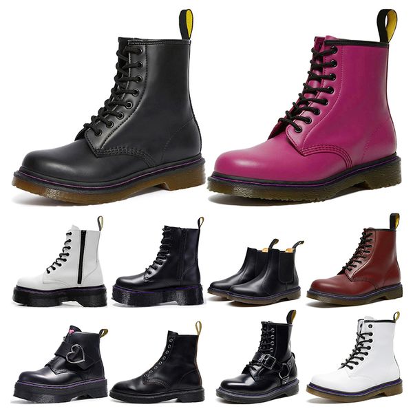 

2022 men women martin boots luxurys designers winter snow shoes ankle half black white burgundy green mens fashion platform boot size 36-44