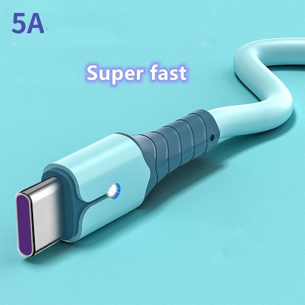 

cell phone cables typec 5a fast mobile charging cable of various