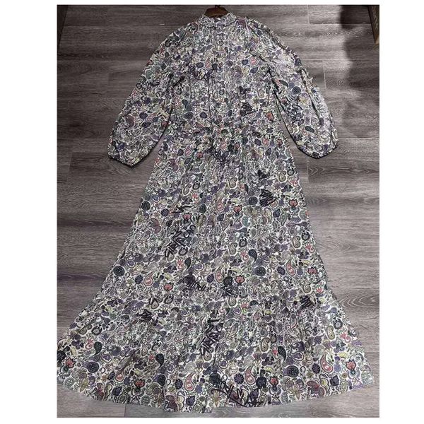 

dress women 2021 colorful printed v-neck egii, Black;gray