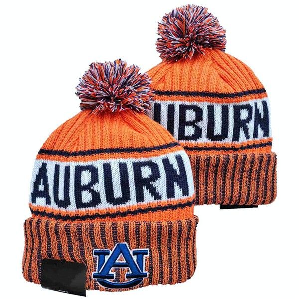 

new men's lai 32 team ncaa knitted beanie cap wool warm sport striped sideline north usa college cuffed pom beanie hats bonnet beanies, Blue;gray