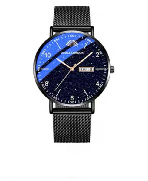 Orologio, uomo, semplice, movimento al quarzo, rotondo, cinturino in pelle, cassa in pregiato acciaio, luminoso, vetro minerale, elegante, elegante, romantico