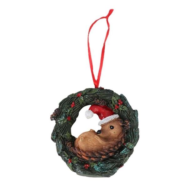 

christmas decorations cute animals tree ornaments adorable hedgehog pendants lanyard design animal resin small anim
