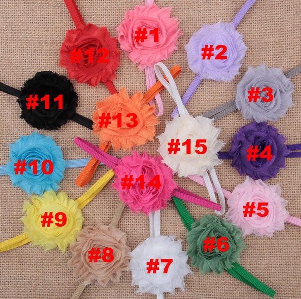 

hair accessories yundfly 10pcs born shabby chiffon flower elastic headband children headwear kids pography props, Slivery;white