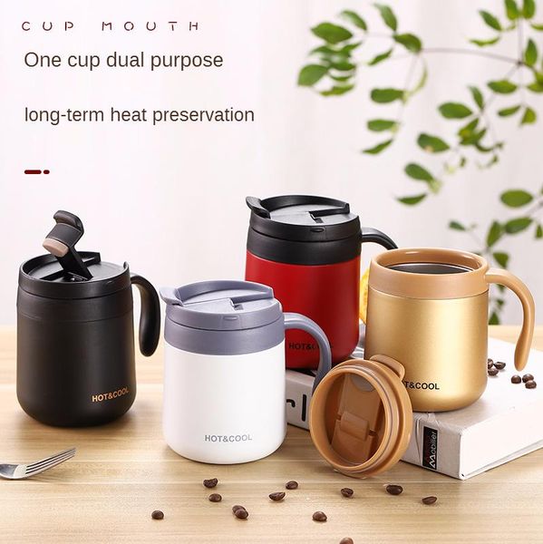 

household drinkware vacuum flasks office mug with handle pot-bellied coffee cup stainless steel water bottle kitchen supplies bottles