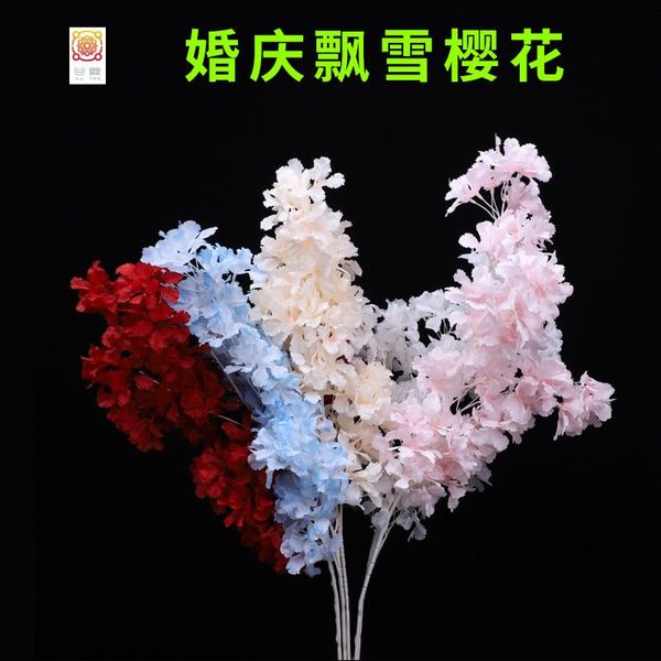 

valley feast wedding decoration props flower single stem snow cherry blossom imitation flowers hall ceiling a decorative & wreaths