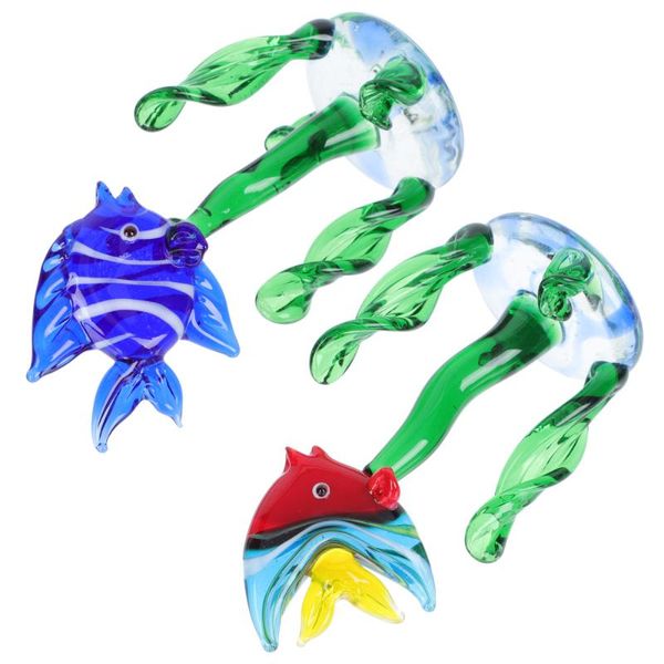 

decorations 2pcs mini fish figurines water plants decor ocean sea animal miniature