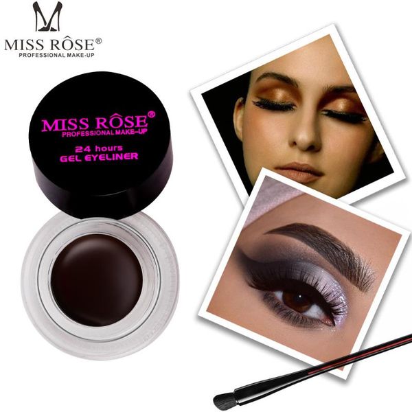 

eye shadow miss rose two-color two-bottle eyeliner, waterproof, sweat-proof, long-lasting and not easy to smudge novice beginner eyeliner