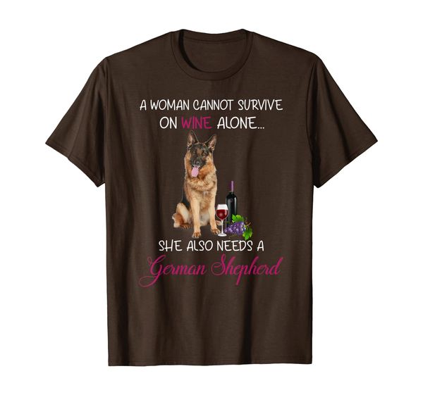 

Woman Wine and German Shepherd Dog Lover T-Shirt Gift, Mainly pictures