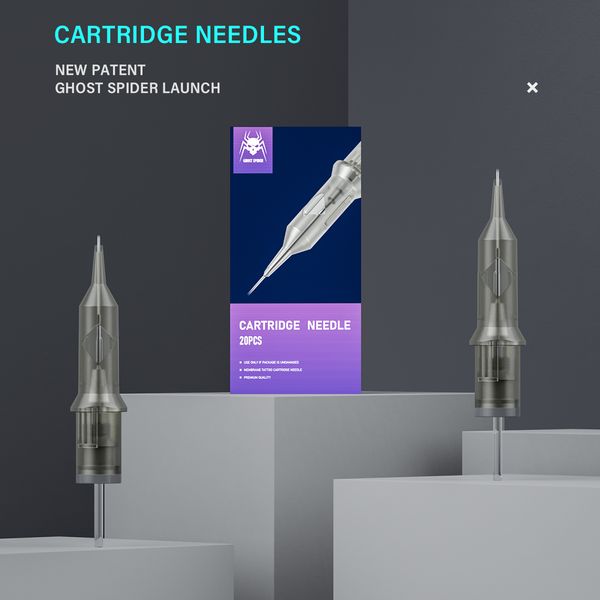 

20pcs dm tattoo needles 0.35mm rl rs rm m1 disposable sterilized safety professional cartridge tattoo needle with membranescouts