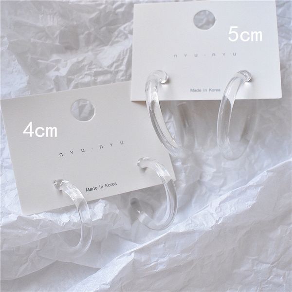 

special offer 70% off s925 silver needle geometric transparent circle earrings, versatile temperament, street net red personalized earrings