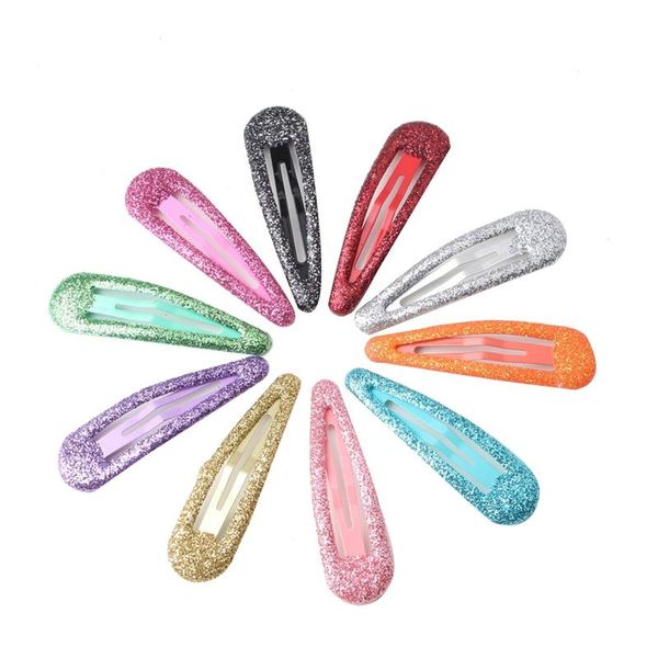 

100pcs sequined hairpin headdress color bb cute baby child female bangs side clip sprinkled powder hair accessories, Slivery;white
