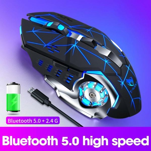 

mice q13bmouse wireless bluetooth dual-mode rechargeable luminous mouse gaming mouse, bluetoothdual-mode6 key,for computer pc laptop