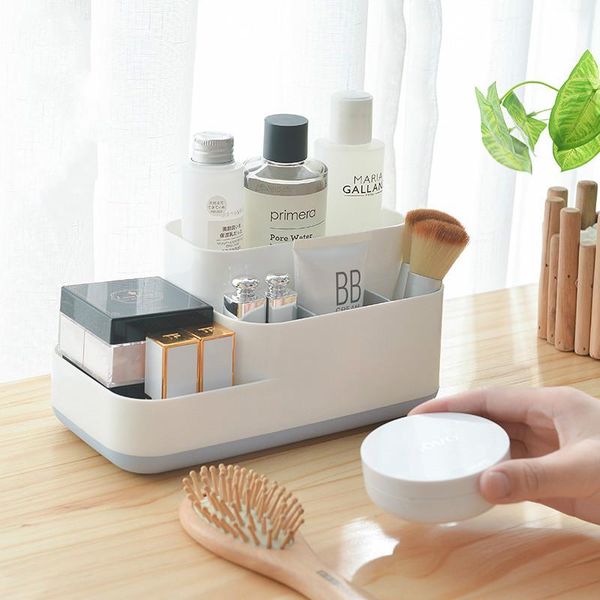 

household deskcosmetics storage box compartment dressing debris remote control multi-function living room finishing boxes & bins