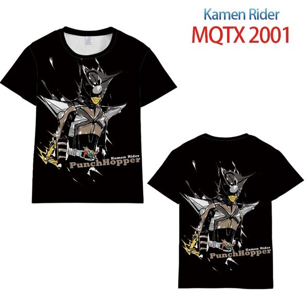 

masked knight kamen rider men's and women's animation peripheral short sleeve t-shirt, White;black