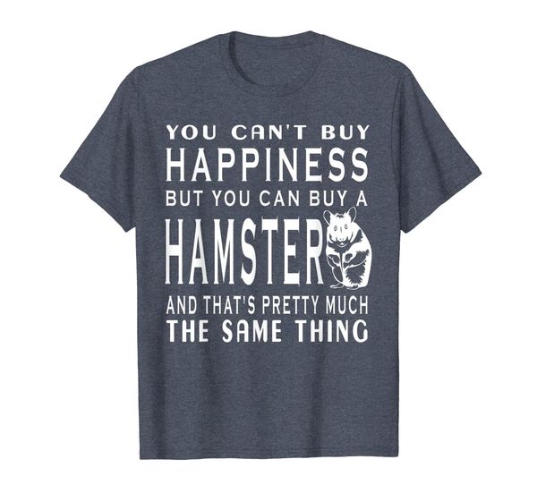 

you can't buy happiness but you can buy hamster funny tshirt, White;black