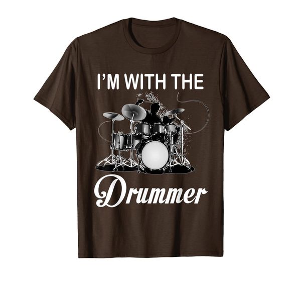 

I'm With The Drummer Drums Cool Gifts For Musician Tshirt T-Shirt, Mainly pictures