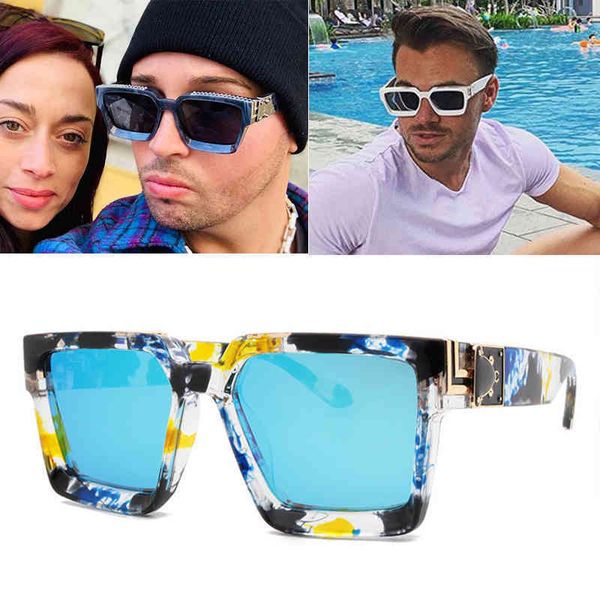 

designer glasses brand square luxury sunglasses men women fashion uv400 glasses male fashion show female 2pnn, White;black