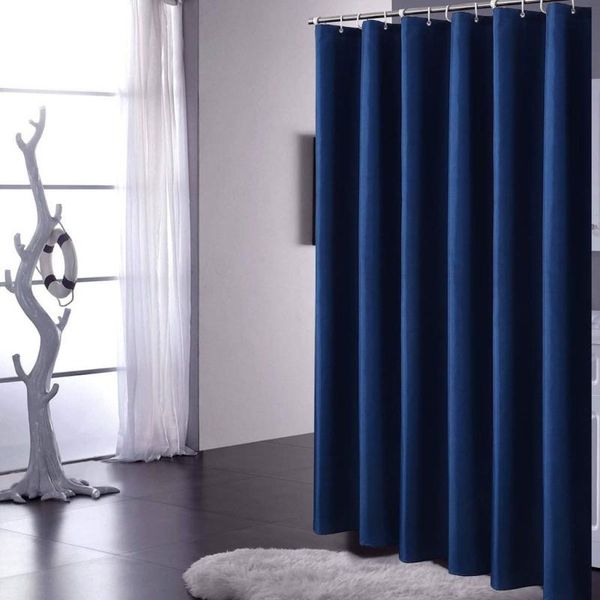 

solid color shower curtain dark blue waterproof bath curtains bathroom navy