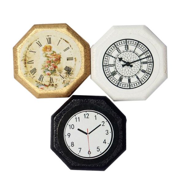 

wall clocks 3pcs wood clock ornaments decorations living-room bedroom decors