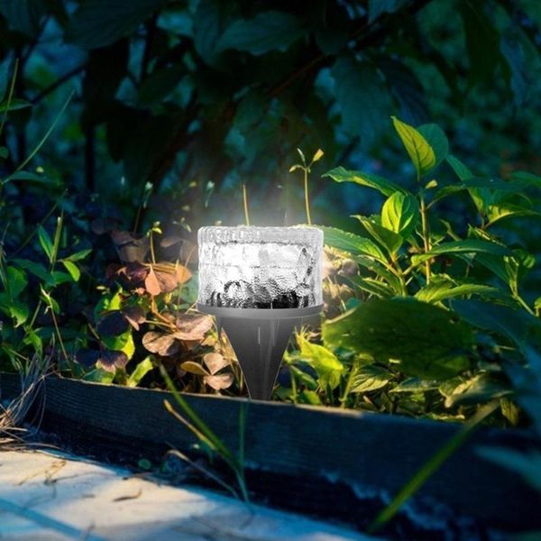 

durable buried lamp high luminescence purity solar power led ground light round glass outdoor garden lawn lights lamps