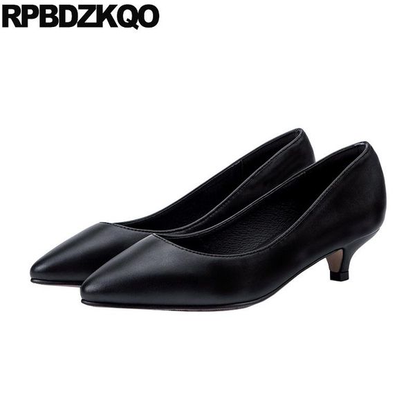 

dress shoes female 2021 women handmade size 33 high heels ladies low pumps wine red big medium black  42 12 44 kitten pointed toe