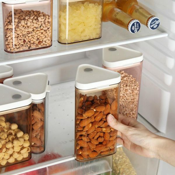 

storage bottles & jars abs sealed food cereals grain boxes seasoning snack container bottle kitchen organization