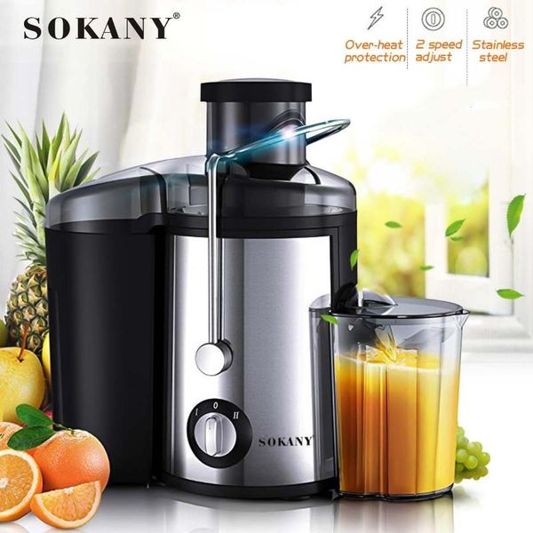 

juicers sokany 220v electric juicer stainless steel whole fruit vegetable food blender mixer extractor machine 2speed adjustment