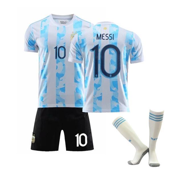 

new 20-21 argentina jersey no.10 macy's home and away match kit, Black;white